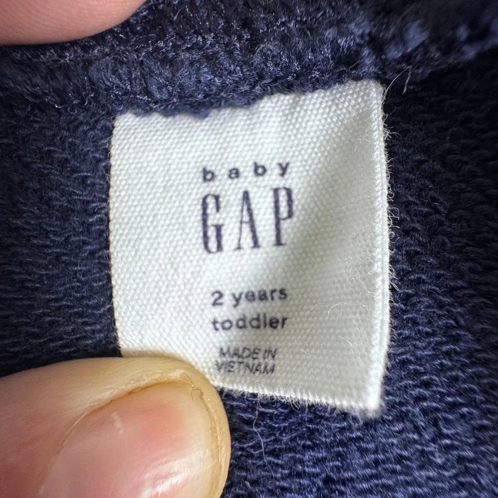 Baby Gap Toddler Boys Navy Blue‎ Shawl Collar Button Front Cardigan Sweater 2T